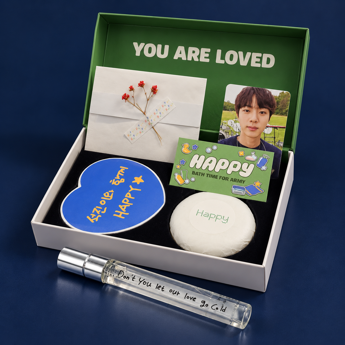 Happy gift set and fragrance vial